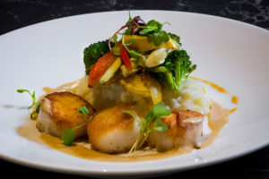 A plate of assorted appetizers