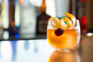 Cocktail on a glass