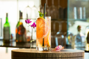 Cocktail on a glass