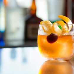 Cocktail on a glass