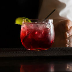 Cocktail on a glass