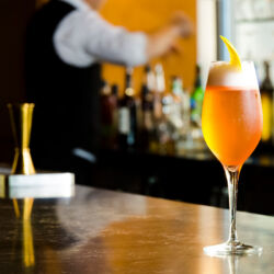 Cocktail on a glass
