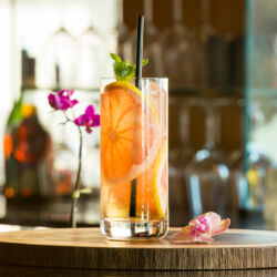Cocktail on a glass