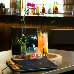 Cocktail on a glass
